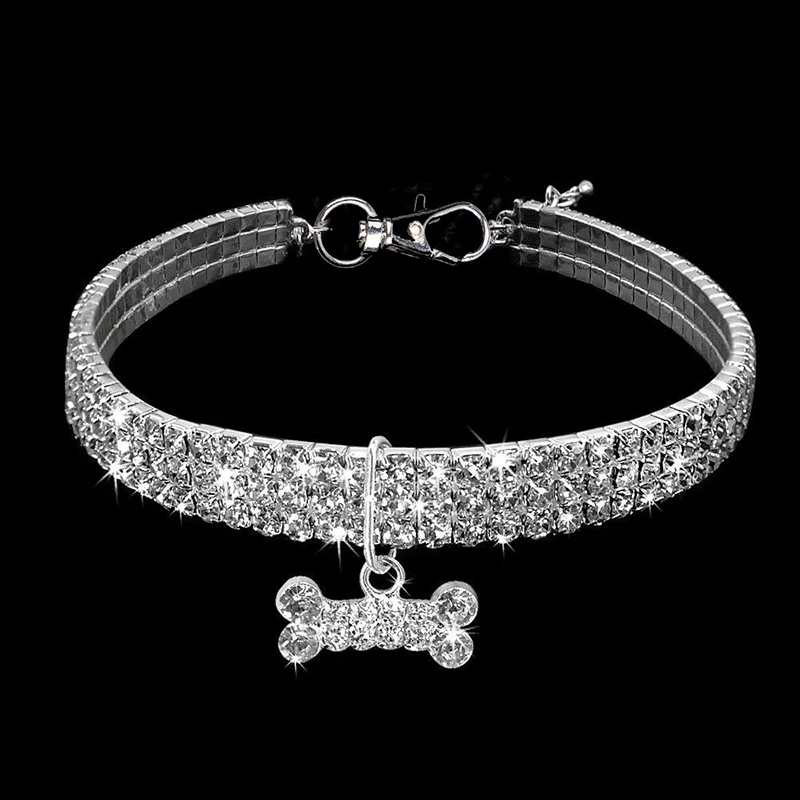 Cat Collar Baby Puppies Dog Safety Elastic Adjustable With Diamante Rhinestone Material Necklace Dog Accessories Cat Collar Baby Puppies Dog Safety Elastic Adjustable With Diamante Rhinestone Material Necklace Dog Accessories