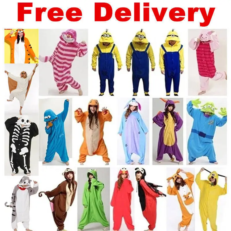 Hot Unisex Adult Pajamas Kigurumi Cosplay Costume Animal Sleepwear Panda