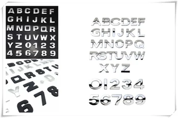 

Car accessories 3D metal digital sticker letter auto decoration for Volkswagen vw Touran 1.4 Fox 1.2 Touareg2 GolfA5 GT