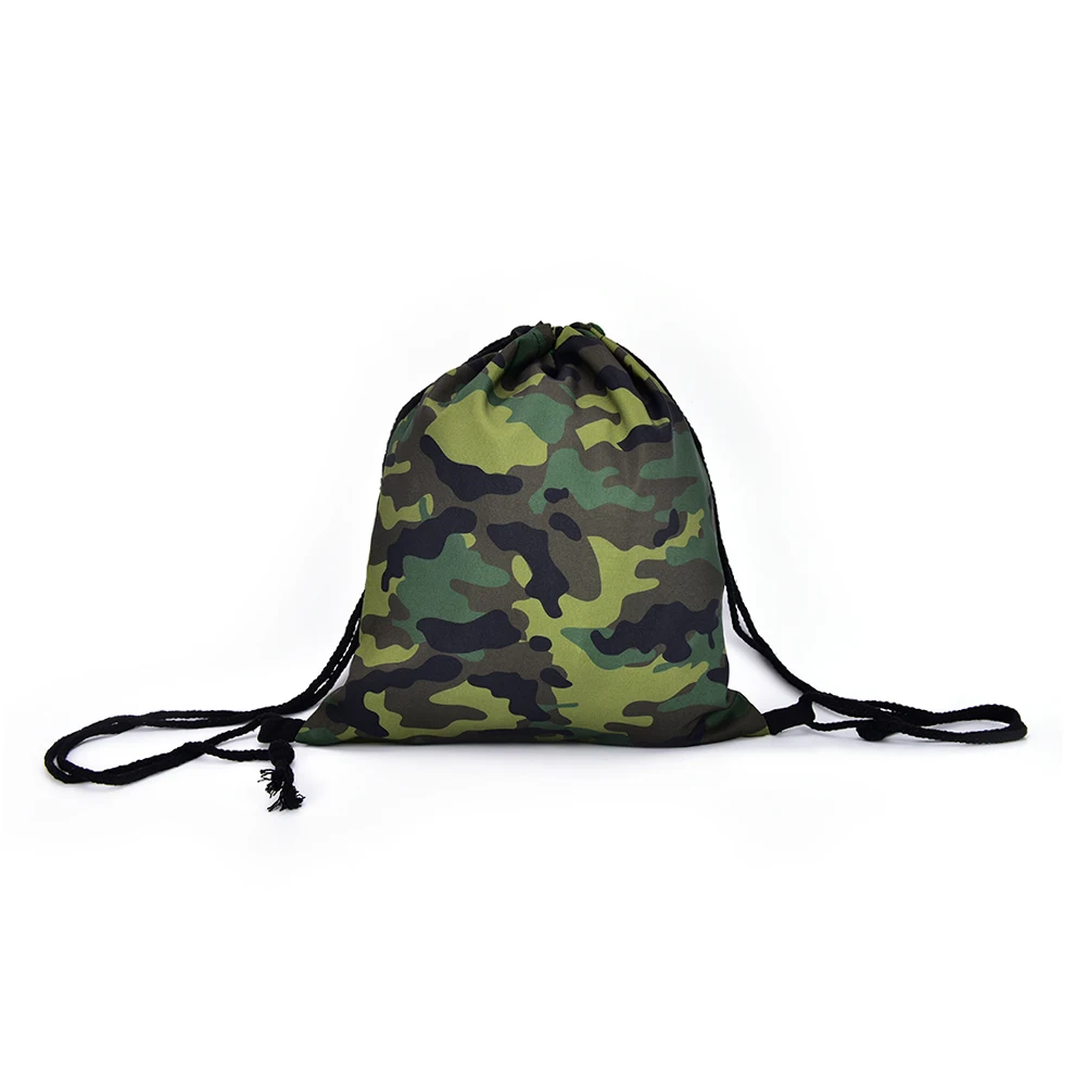 1PCS Women Travel Softback Mochila Feminina Beach Bag Drawstring Backpack Girls Escolar Backpack 3D Printing