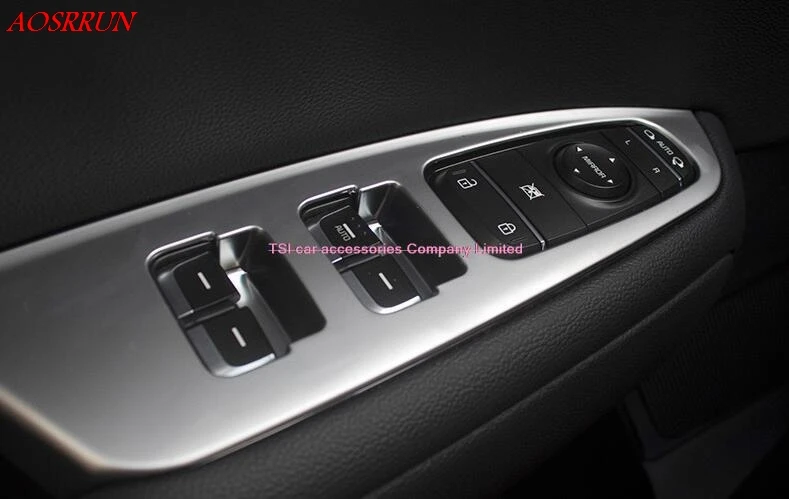 Авто-Стайлинг ABS дверь подлокотник панель Крышка отделка окна стекло кнопки подъема рамка модлинг гарнир для KIA Optima K5 интерьер