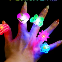 50 шт./лот детская творческие игрушки световой подарок флэш-безымянный палец светодиод игрушки для детей Рождество подарок на Хэллоуин