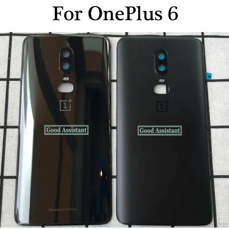 

Original 6.3 inch Black/White/Red For OnePlus One Plus 6 A6000 A6003 Back Battery Cover Door Housing case Rear Glass parts