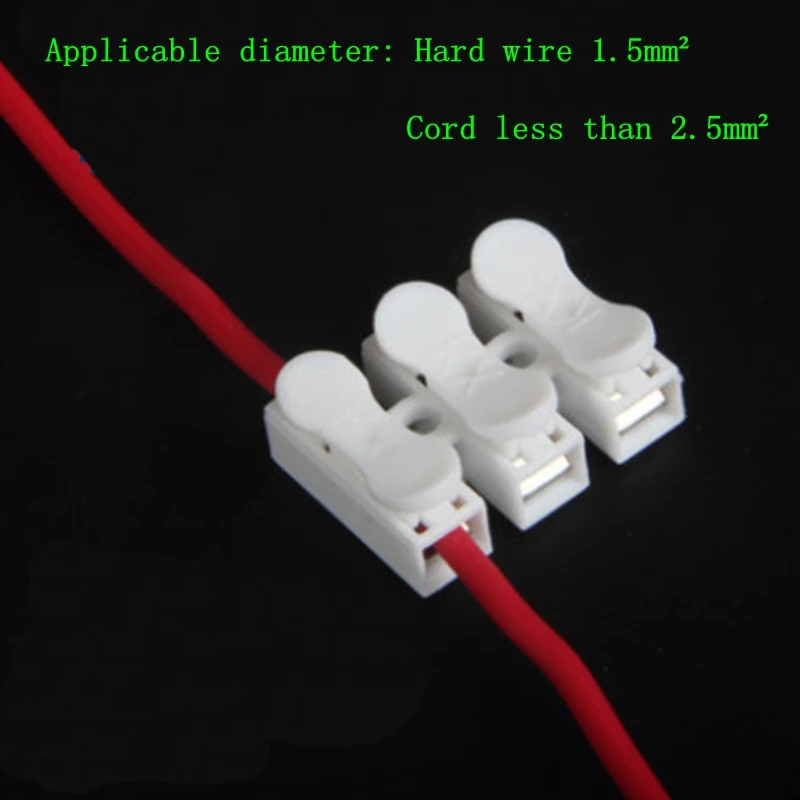 

CH-3 Wire Connector Terminal Block Spring Push LED Fast docking three