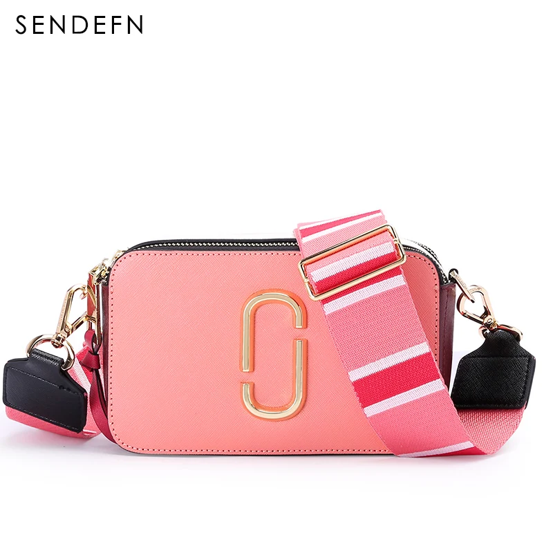 

SENDEFN Fashion Leather Shoulder Women Preppy Handbags Female Double Zipper Small Solid Ladies Messenger Bags For Women 7299-6