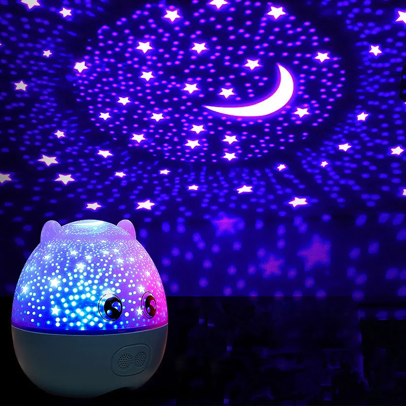

Speaker Romantic sky Pig Projection lamp LED Rotating Bluetooth Creative with music sleep light glow in the dark light up toys