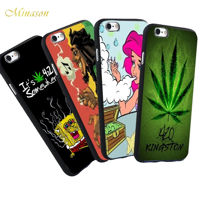 420 Pot Weed Leaf Plants Case For iPhone X 8 5 S 5S XR XS Max SE 7 Plus
