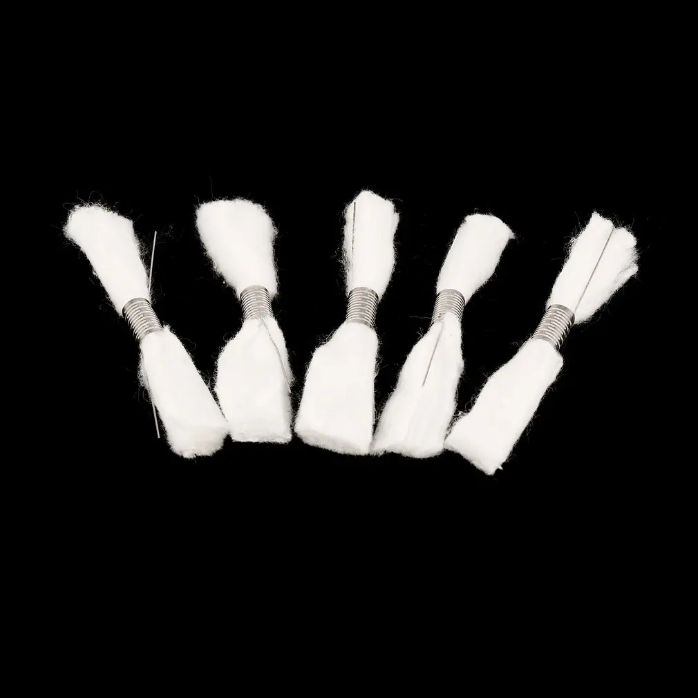 

5Pcs/Bag SS316L Theorem Heating Coil Wire with Cotton for RDA RBA Atomizer Tank DIY Electronic Cigarette Oil Guide Cotton