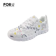 FORUDESIGNS Flats Women Sneakers Fashion Nail Polish Brand Designer Spring Summer Mesh Comfortable Mesh Ladies Shoes Woman 2019