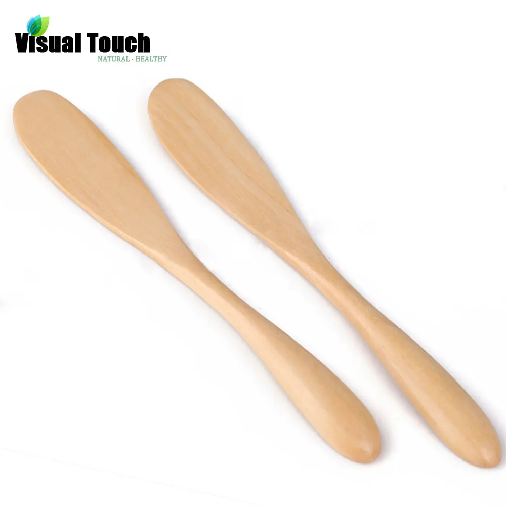 

14.5*2.1cm Tableware Wooden Spatula Jam Butter Spreader Cake Knife Salad Cheese Mixing Scraper Utensils Baking Pastry Spatulas