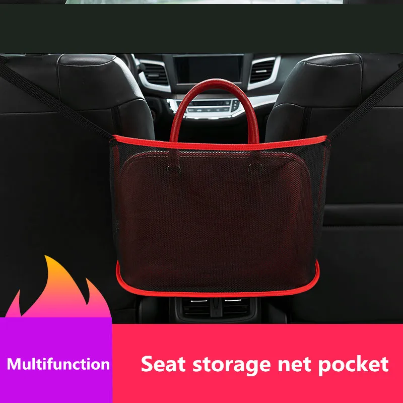 

Mesh Car Seat Gap Storage Bag Oxford Backrest Gaps Hanging Net Auto Armrest Center Cole book Bags Food Phone Organizers Pockets