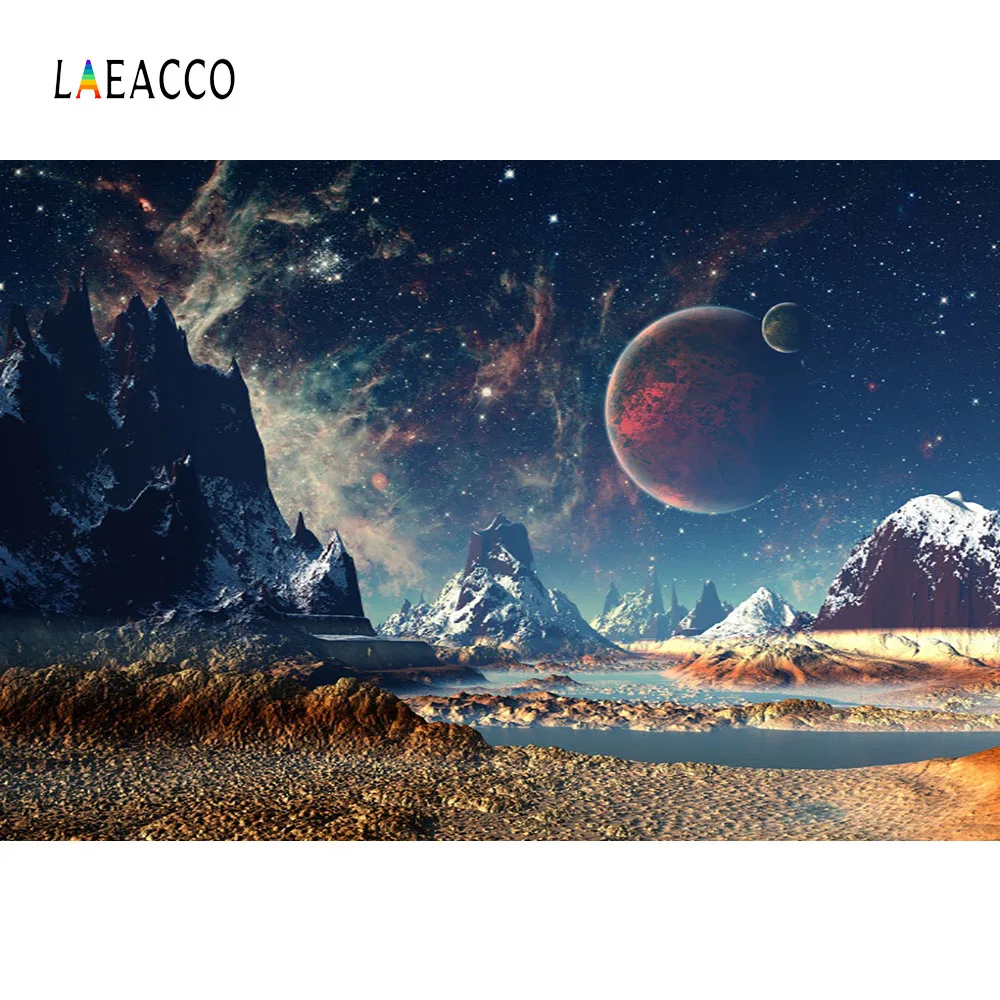 Laeacco фэнтези вселенная планеты местность пейзаж сцена фотографии фоны на заказ для фотостудии