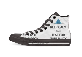 

Keep Calm and Test for Normality Normal Bell Curve for Data Science Geeks and Scientists Casual High Top Canvas shoes sneakers