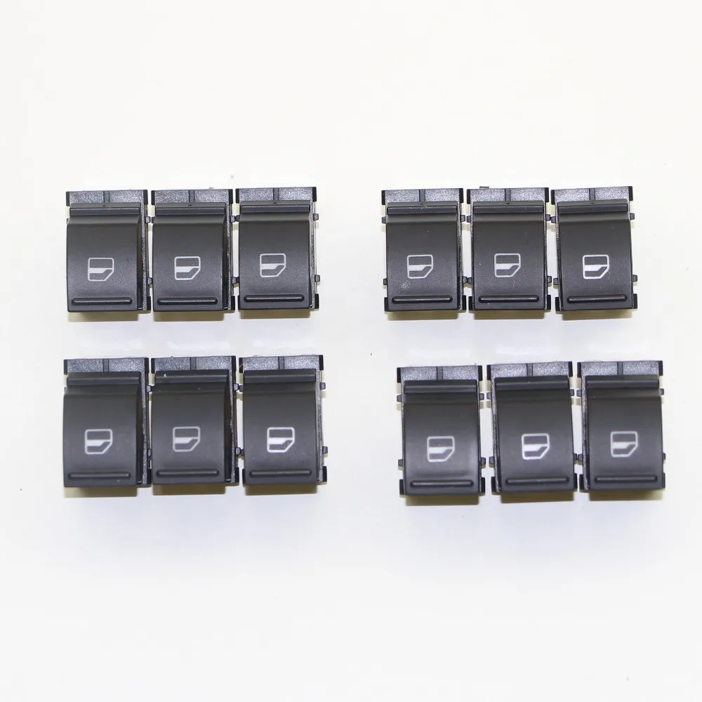 12x Кнопка регулировки бокового окна для VW Jetta Golf Touareg Passat Touran Tiguan Sharan Seat Leon 1KD 959 855