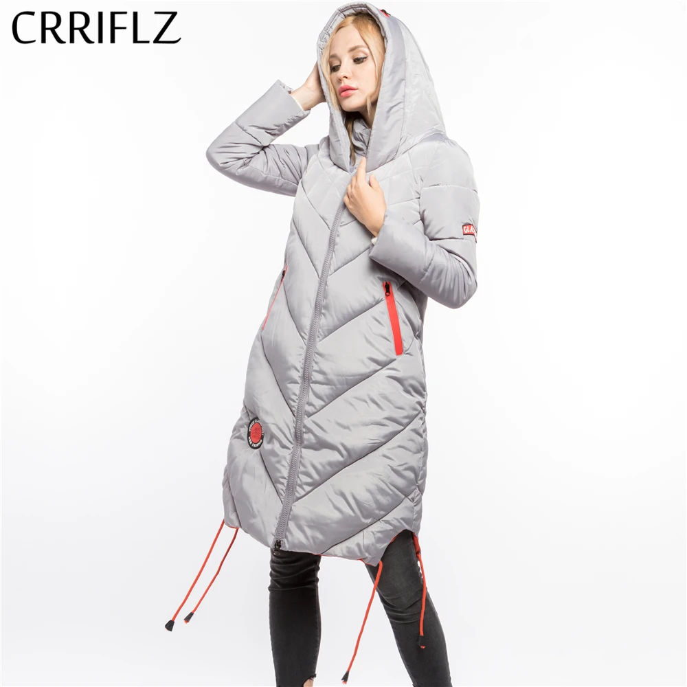CRRIFLZ Зимняя распродажа длинная модная Высококачественная теплая зимняя куртка