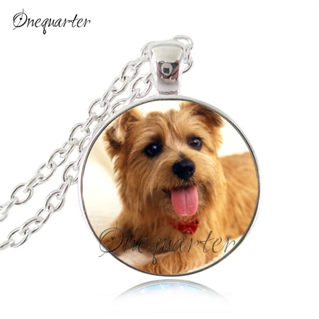 Dog and cat picture necklace best friend jewelry animal pendant silver