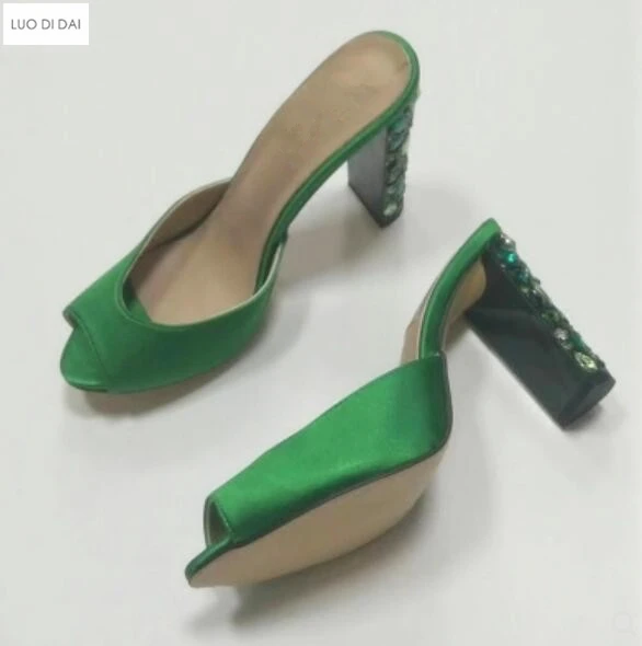 

2018 new Women Sandals party shoes diamond heel sandals dress shoes sexy summer gladiator sandals women rhinestone high heels