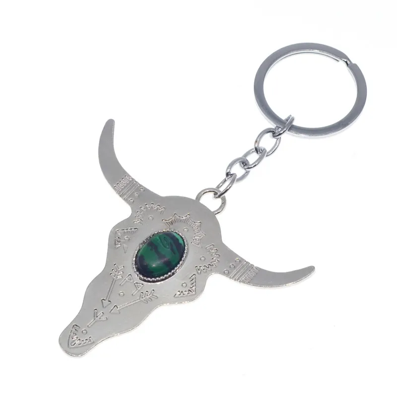 BOHO Stone tiger брелок для ключей в форме глаза Ox Horn Key Chain Keychain Богемные аксессуары