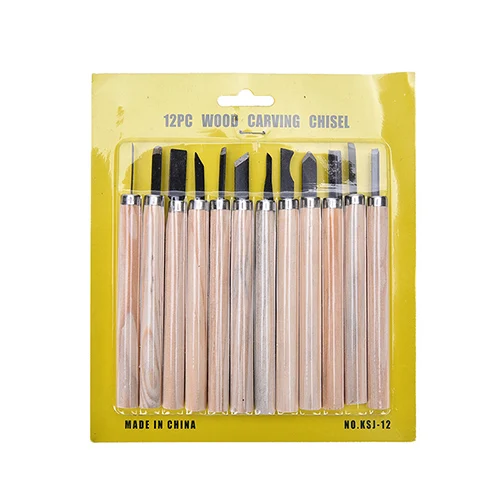 

12pcs/Set Hand Wood Carving Chisels Knife Tool for Basic Woodcut Working Clay Wax DIY Tools and Detailed Woodworking Hand Tools