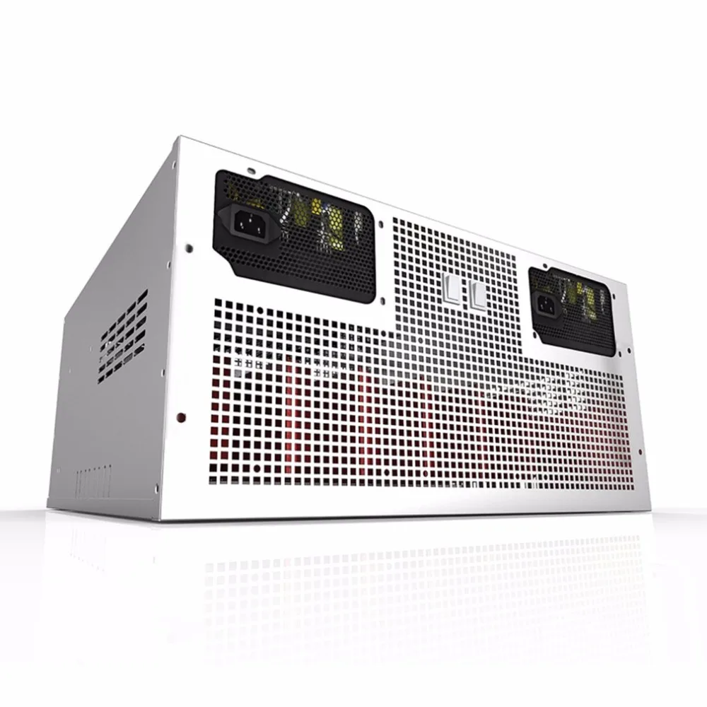 6/8 GPU Vertical Type Graphics Server Chassis MicroATX/ITX/ATX 4U Mining Machine Chassis With Dual Power Supply Design 6/8 GPU Vertical Type Graphics Server Chassis MicroATX/ITX/ATX 4U Mining Machine Chassis With Dual Power Supply Design