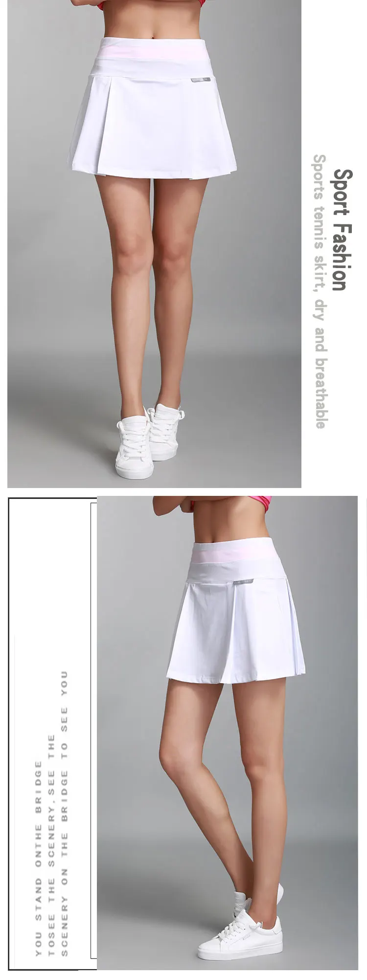 Спортивные брюки женские летние беговые юбки плюс размер быстросохнущие поддельные две высокой талией дышащие легкие теннисная юбка-шорты анти-легкие