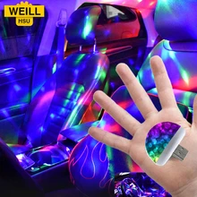 Weill Hsu Mini USB декоративный DJ светодиодный светильник Ритм вспышка красочный звук контроль детская лампа для автомобиля фестиваль Вечерние