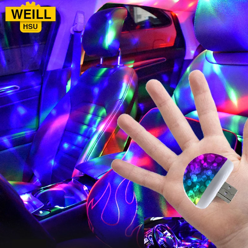 Weill Hsu Mini USB декоративный DJ светодиодный светильник Ритм вспышка красочный звук
