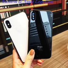 

Easterm 7 Case White Pink Red Black Color Full Cover Tempered Phone Protector For iPhone 6 7Plus 8 iPhone X Case