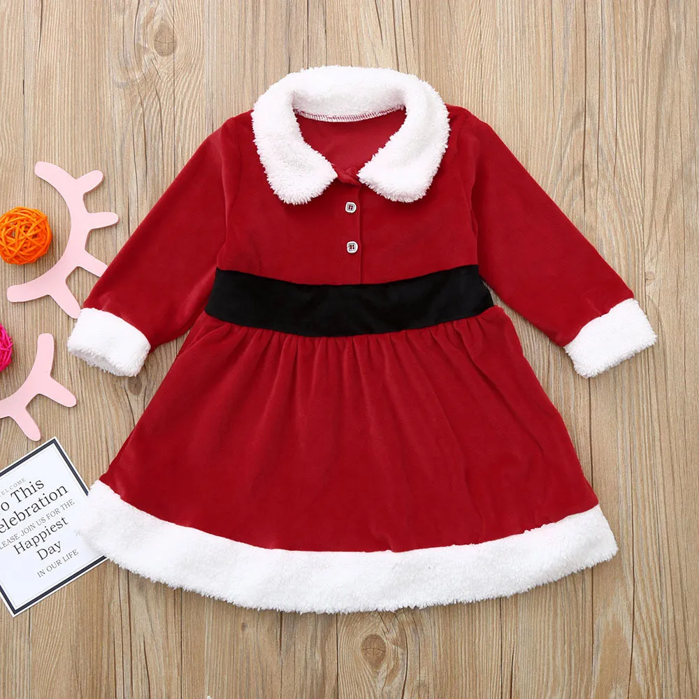 ARLONEET/платье для маленьких девочек на год, Рождество, Санта-Клаус; красное праздничное платье принцессы для маленьких девочек; пышная одежда; CS23