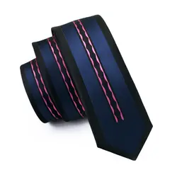 Мода Slim Tie Роза Красный, темно-синий сращивания облегающий узкий Gravata шелковые галстуки для Для мужчин Свадебная вечеринка жениха HH-117