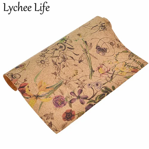 Lychee Life A4 мягкий пробковый материал 29x21 см красочная ткань с цветочным принтом DIY Ручная работа современная домашняя швейная одежда текстильные принадлежности - Цвет: 5