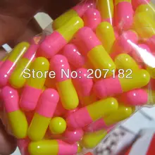 10000 шт./упак.) крышки и тела разделены 0# Розовая/желатиновая капсула, пустые колпачки ule