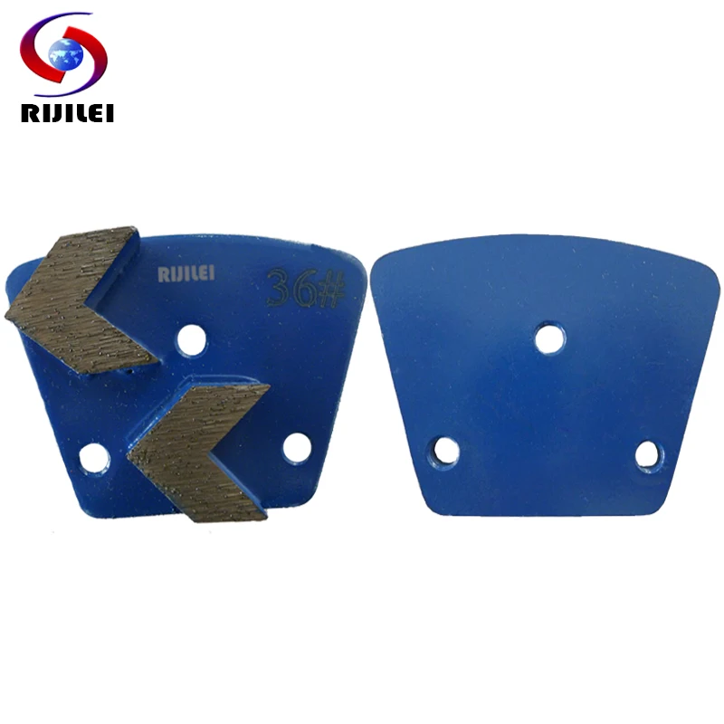 RIJILEI 30PCS Trapezoid Metal Bond Diamond Grinding Disc Concrete Grinding Shoes Plates Floor Marble Polishing Pad A30