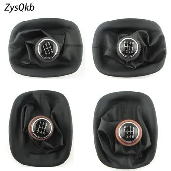 

PU leather 5 6 Speed Gear Shift Knob Cover Black For VW For PASSAT B5 For Volkswagen High Quality Durable