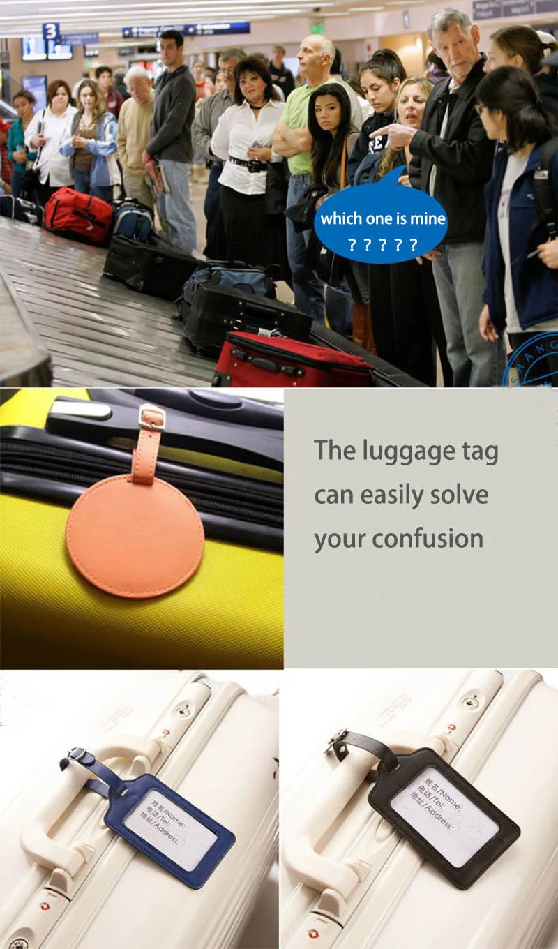 Новые Туристические товары позолоченная Роза чемодан тег для женщин портативный из искусственной кожи Label чемодан ID адрес держатель багаж