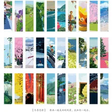 30 шт./компл. цветы растения пейзаж бумага Bookmarks бумажная Страница Заметки табличка для надписи карты школьные принадлежности канцелярские принадлежности студенческий подарок