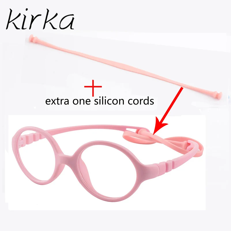 Кирка Модные оптические очки рамы Дети TR90 Гибкая оправа для очков фирменный дизайн дети близорукость очки оправы для девочек - Цвет оправы: K13C8