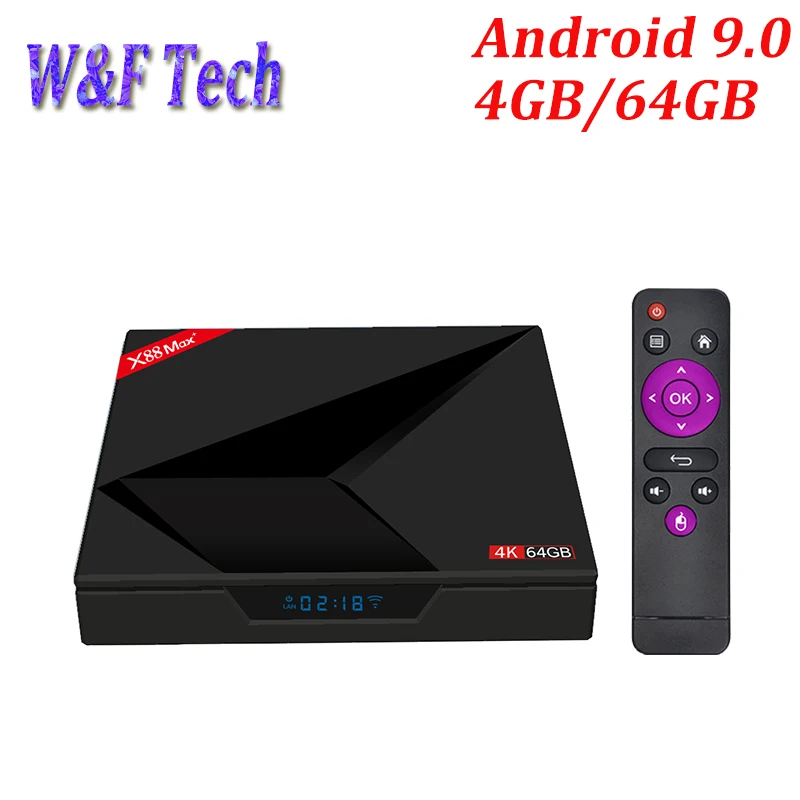 5 шт. X88 MAX Android 9 0 TV BOX 4 Гб RAM 64 ROM RK3328 четырехъядерный медиаплеер 2 4G 5G Wifi BT 1 4K HD Smart Media