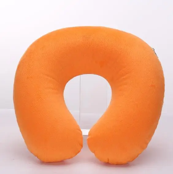 CLPAIZI подушка для путешествий на открытом воздухе, надувная подушка для шеи, u-образная подушка для путешествий и самолета, u-образная подушка для шеи D30 - Цвет: Orange