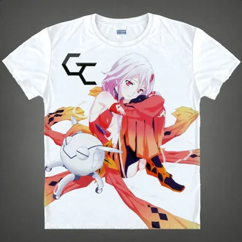 

Guilty Crown Shu Ouma Inori Summer Cute T-shirt Cosplay Anime Men Cotton T Shirt Multi style camisas hombre masculina camisa