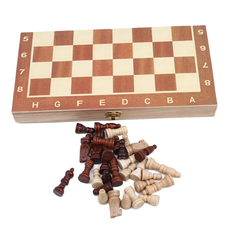Складные деревянные международные шахматы набор штук смешная настольная игра Шахматная коллекция портативные Вечерние игры