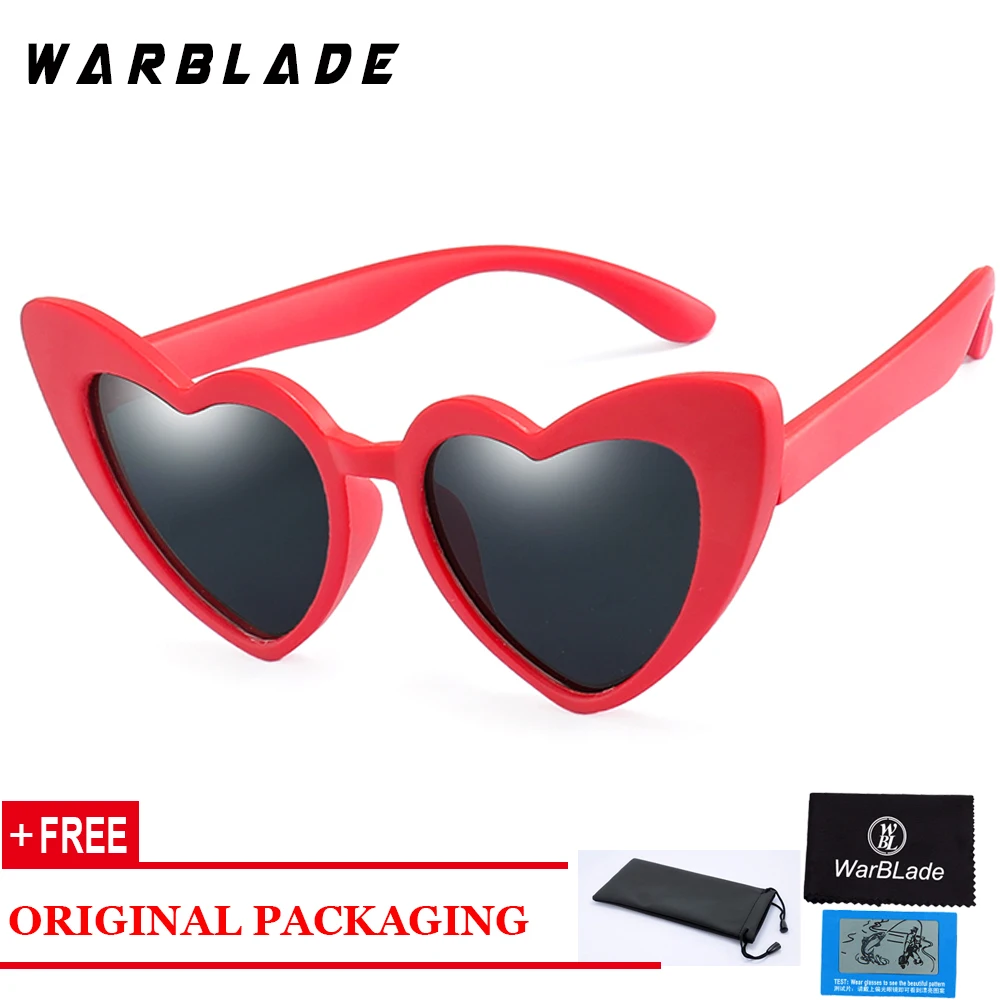 

WBL Child Sun Glasses LOVE Heart Shapes Baby Kids Polarized Sunglasses Flexible Soft Rubber Frame Children UV400 Glasses Gafas