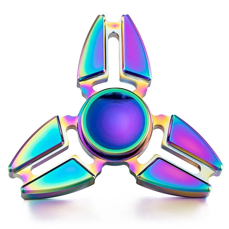 

Hand Spinner Triangle Crabs Rotating Torqbar Professional Attention To Autism Four Corners Crabs Tip Gyro Ball Rainbow Color
