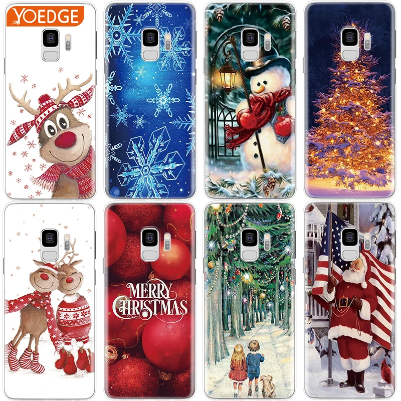

Christmas Print Phone Case for iPhone X Xs Max XR 5 6 6S 7 8 Plus for Samsung Galaxy J3 J5 J7 A3 A5 A6 A8 2016 2017 2018 Cover