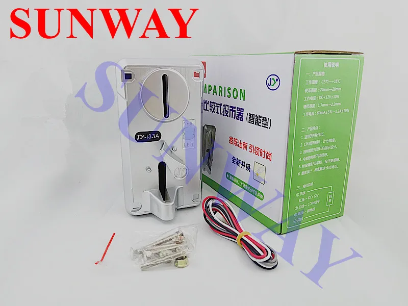 

JY133A Good Quality Plastic Electronic Coin Acceptor CPU Comparison Multi Coin Selector Mechanism Arcade Games Machines Parts