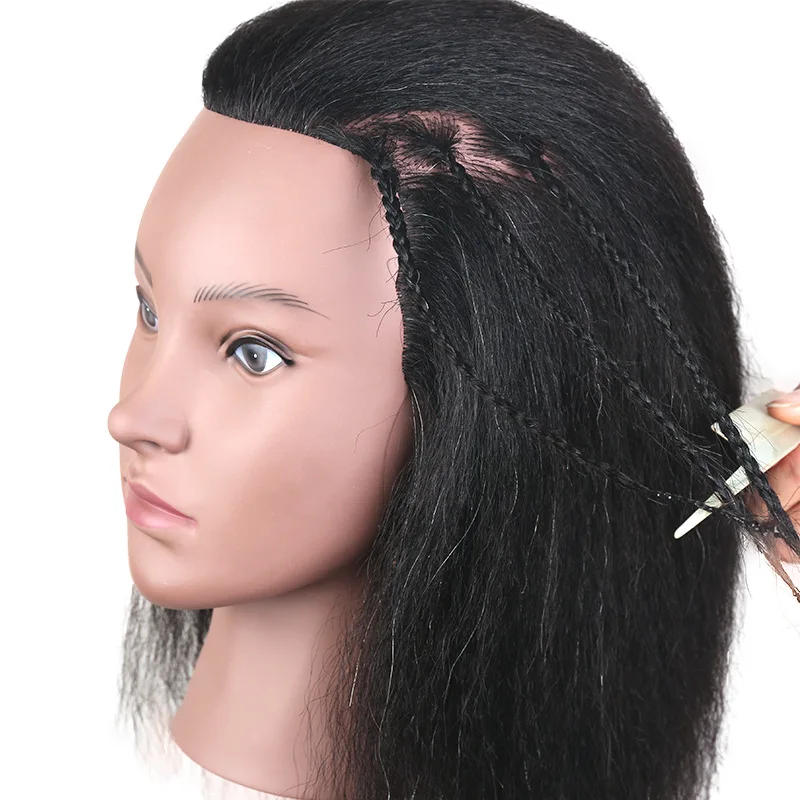 

Hot Sale 100% real black hair african training head for paint bleach curl braid hairstyle Good Mannequin Head Black Dolls Heads