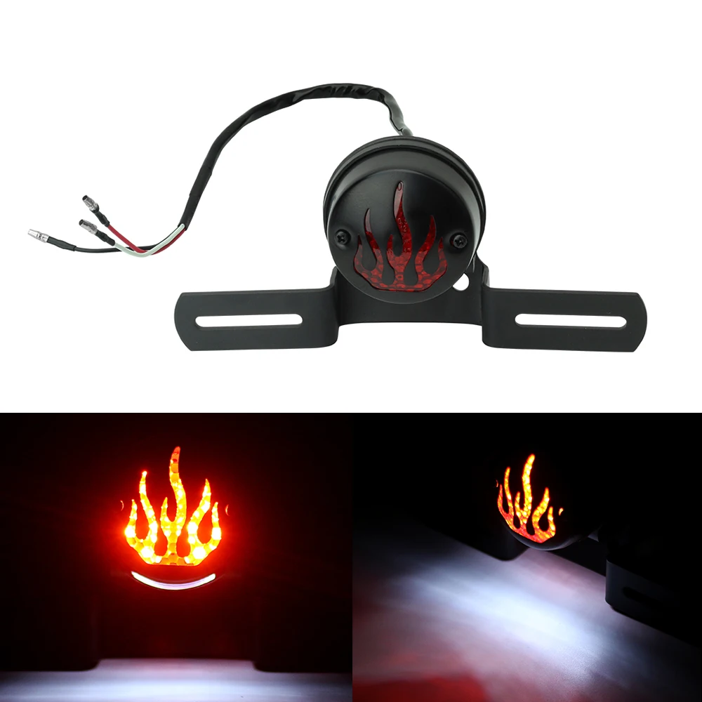 

1PCS Halloween Decoration Motorcycle Rear LED Brake Stop Light Lamp For Harley Chopper Bobber/Honda/Yamaha/Suzuki/Kawasaki