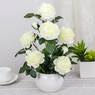 Креативная керамическая ваза, имитация тюльпана, искусственный цветок, гостиная, Настольная фигурка, украшение дома, ремесла, цветочный горшок, орнамент - Цвет: style 3