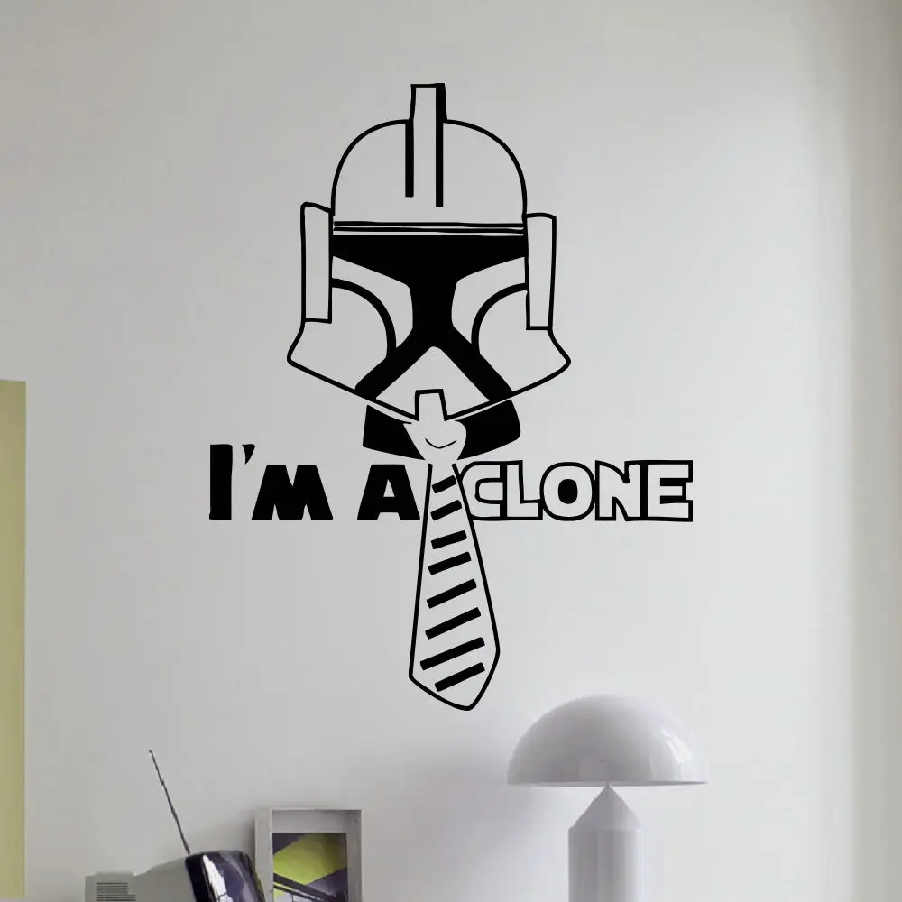 

Star Wars Wall Sticker Removable Vinyl Clone Trooper Wall Decal Movie Design Wall Art Poster Star Wars Character Wallpaper AY769