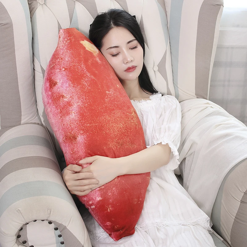 1pc 30-80CM Simulation Vegetables Sweet Potato Filled Plant Plush Toy Pillow, Funny Fruit Toys, Children's Gifts